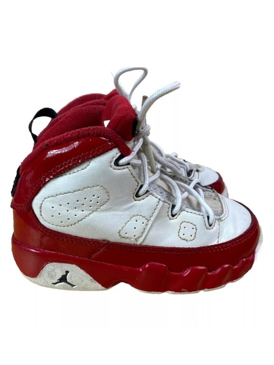 Nike Air Jordan Other - Nike AIR JORDAN 9 Retro Hi-Top Sneakers Infant Sz 7C Leather Gym Red White Shoes